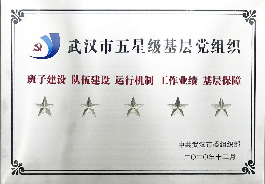 中共bevictor伟德官网支部委员会荣获 “武汉市五星级下层党组织”声誉称呼_bevictor伟德官网 -神经药物生产基地